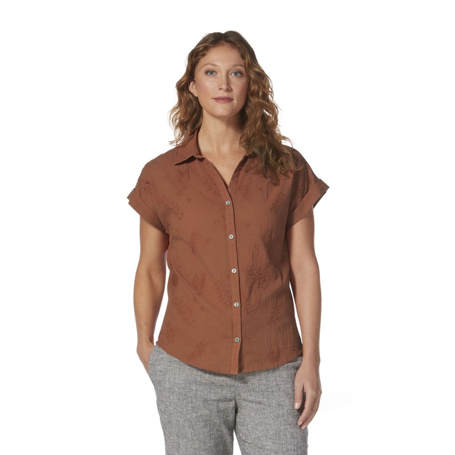 Women Royal Robbins Shirts  Women'S Oasis Short Sleeve - Polfousut